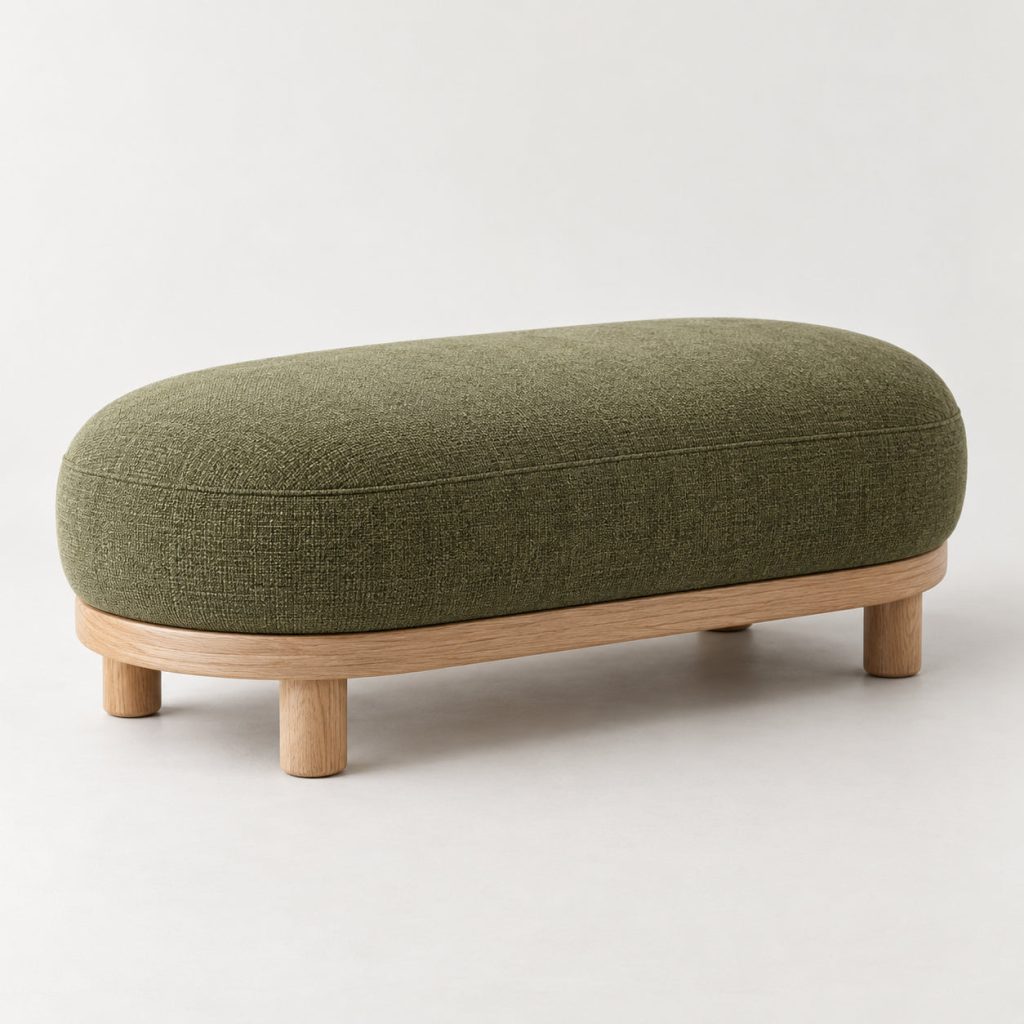 Arc Ottoman — Moss — illustrative demo image