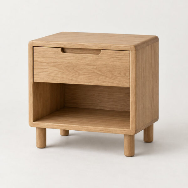 Bedside Table — Natural oak — illustrative demo image