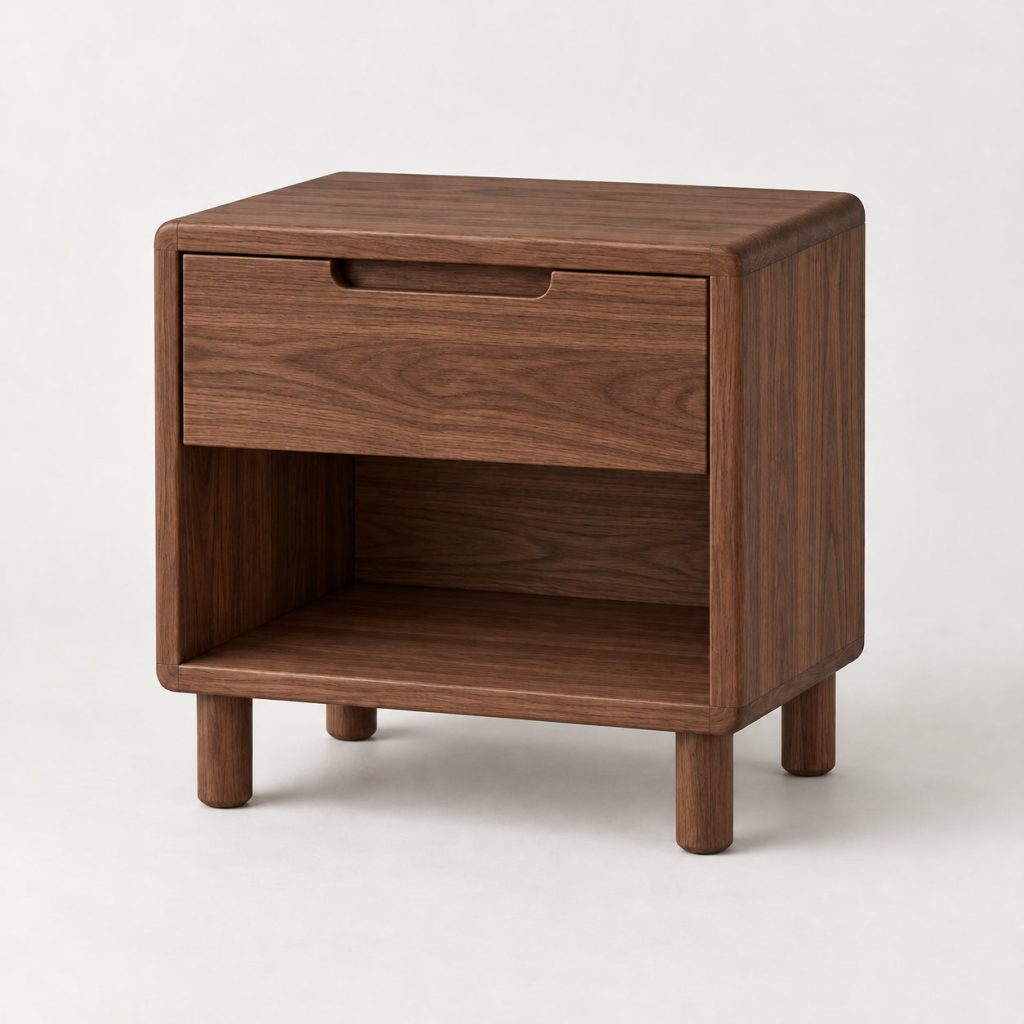 Bedside Table — Walnut — illustrative demo image