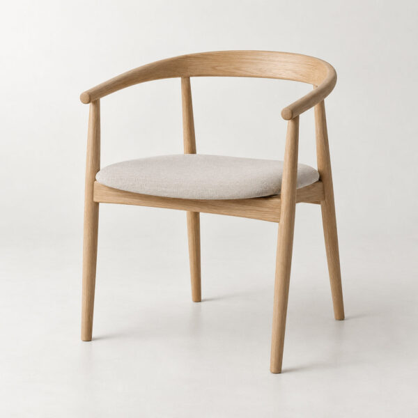 Curve Armchair — Oak / Oat — illustrative demo image