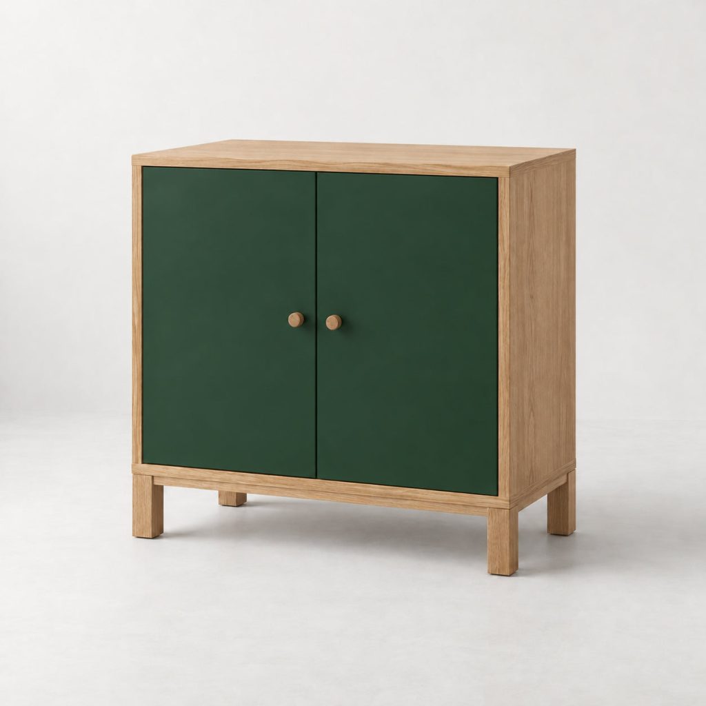 Entry Cabinet — Oak / Forest — illustrative demo image