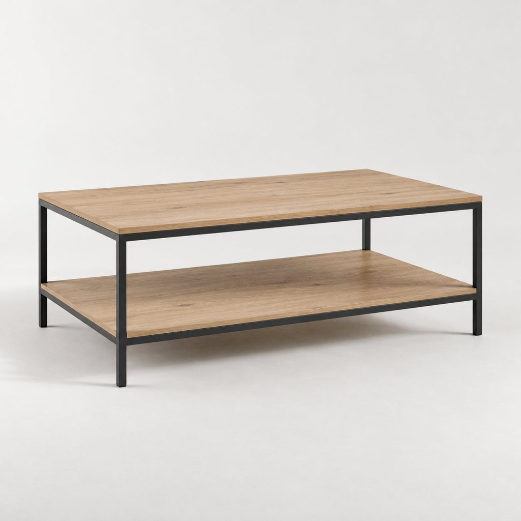 Frame Coffee Table — Oak / Black — illustrative demo image
