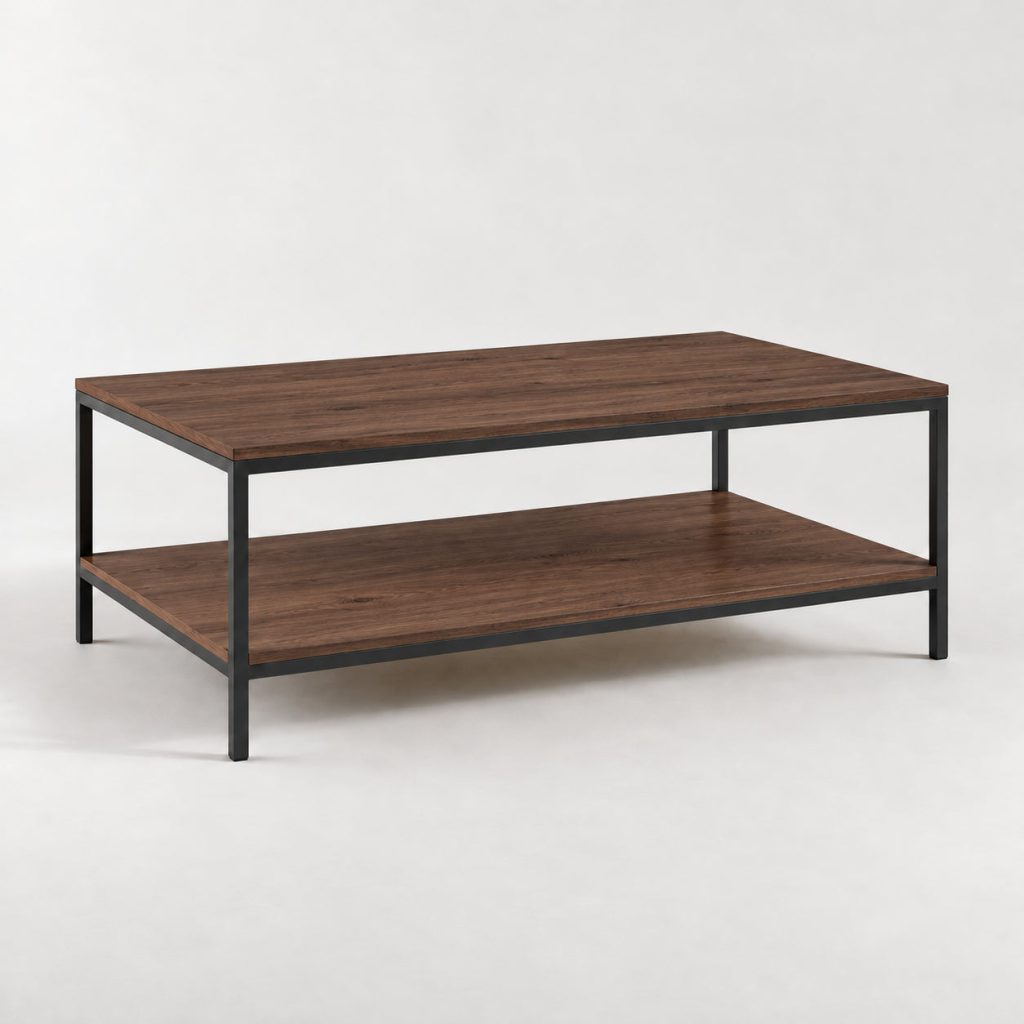 Frame Coffee Table — Walnut / Black — illustrative demo image
