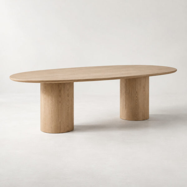 Gather Dining Table — Natural oak — illustrative demo image