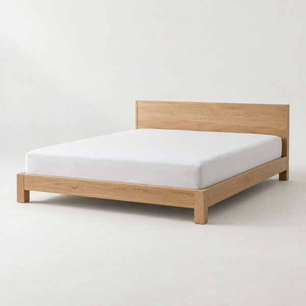 Low Bed Frame — Natural oak — illustrative demo image