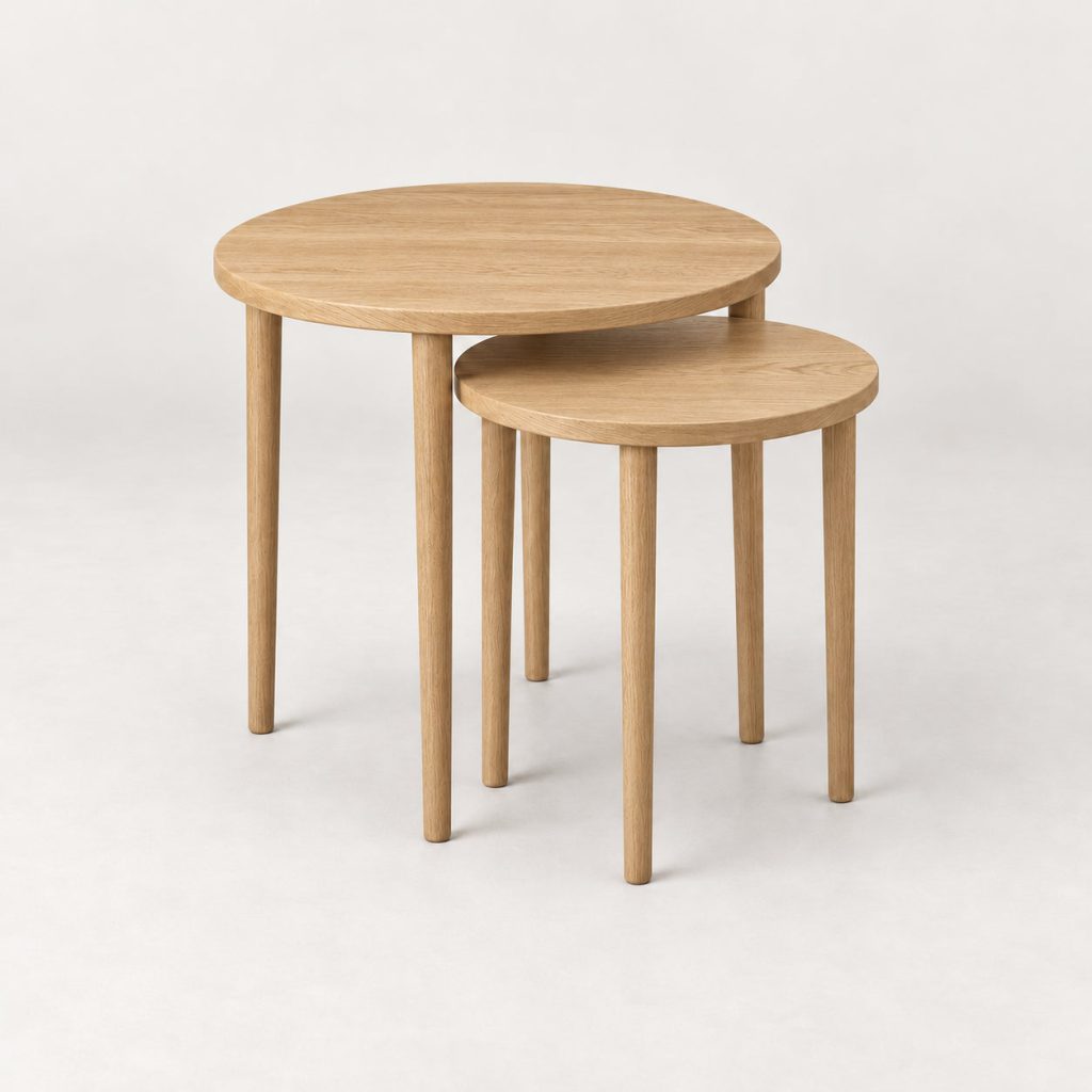 Nest Side Tables — Natural oak — illustrative demo image