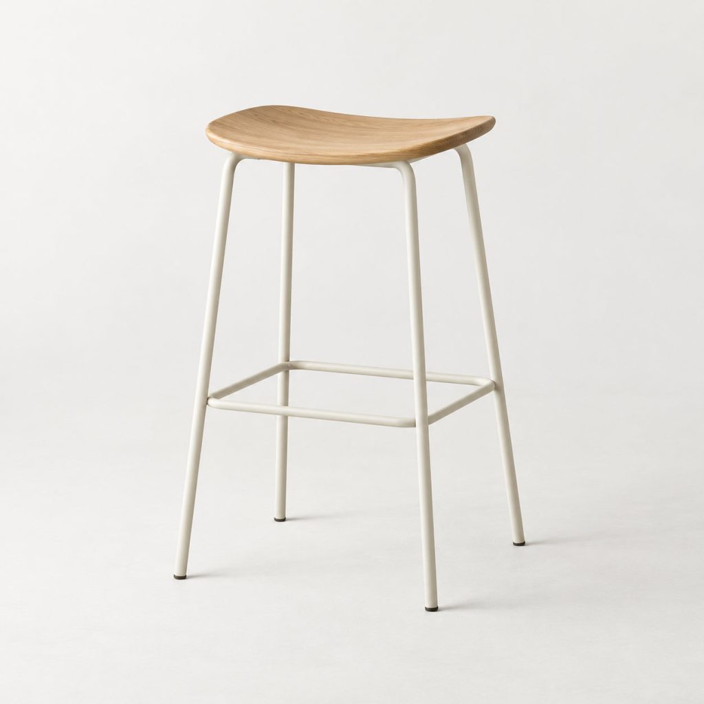 Perch Counter Stool — Oak / Ivory — illustrative demo image