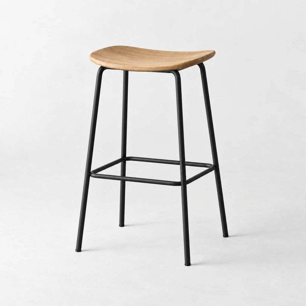Perch Counter Stool — Oak / Black — illustrative demo image