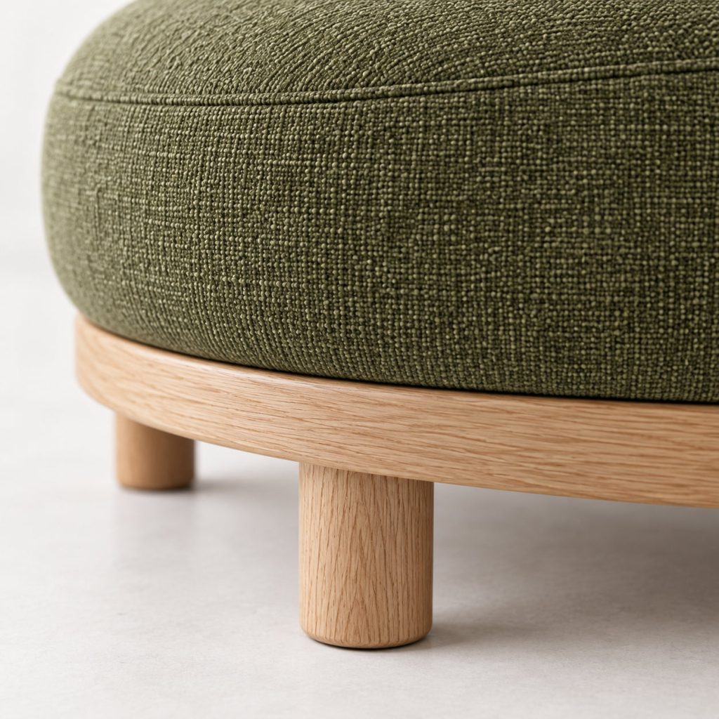 Arc Ottoman — A visible wood line.