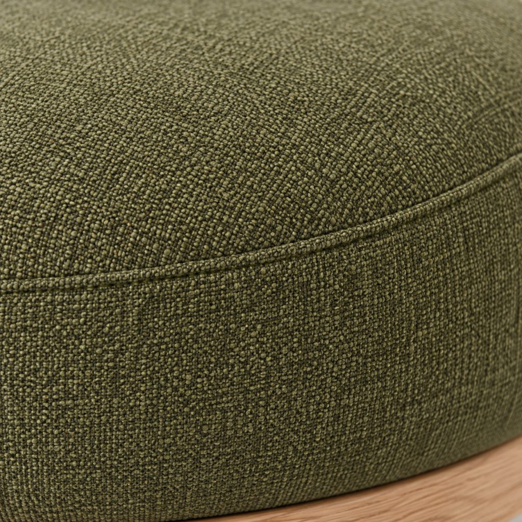 Arc Ottoman — Moss finish detail