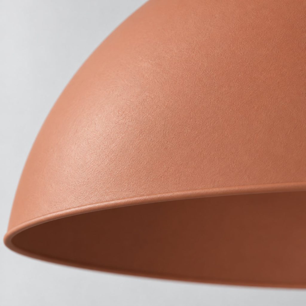 Arc Pendant — Terracotta finish detail