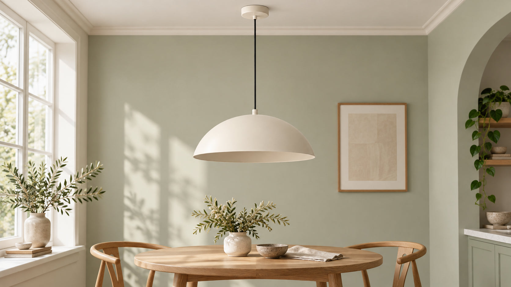 Arc Pendant — in the room