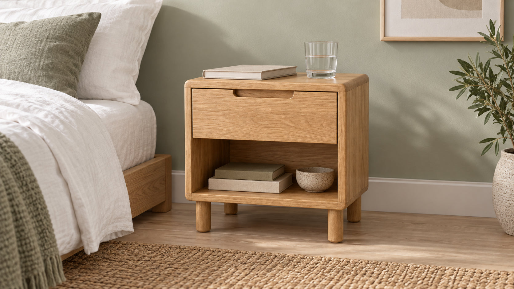 Bedside Table — in the room
