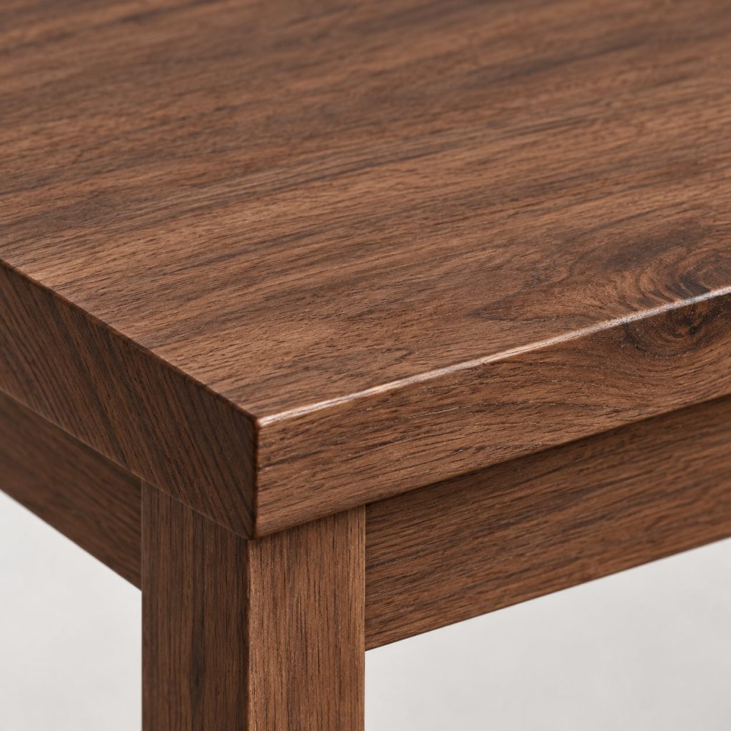 Narrow Console — Walnut finish detail