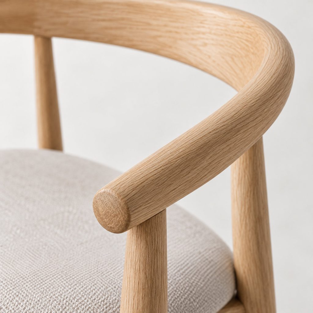 Curve Armchair — A continuous rail.
