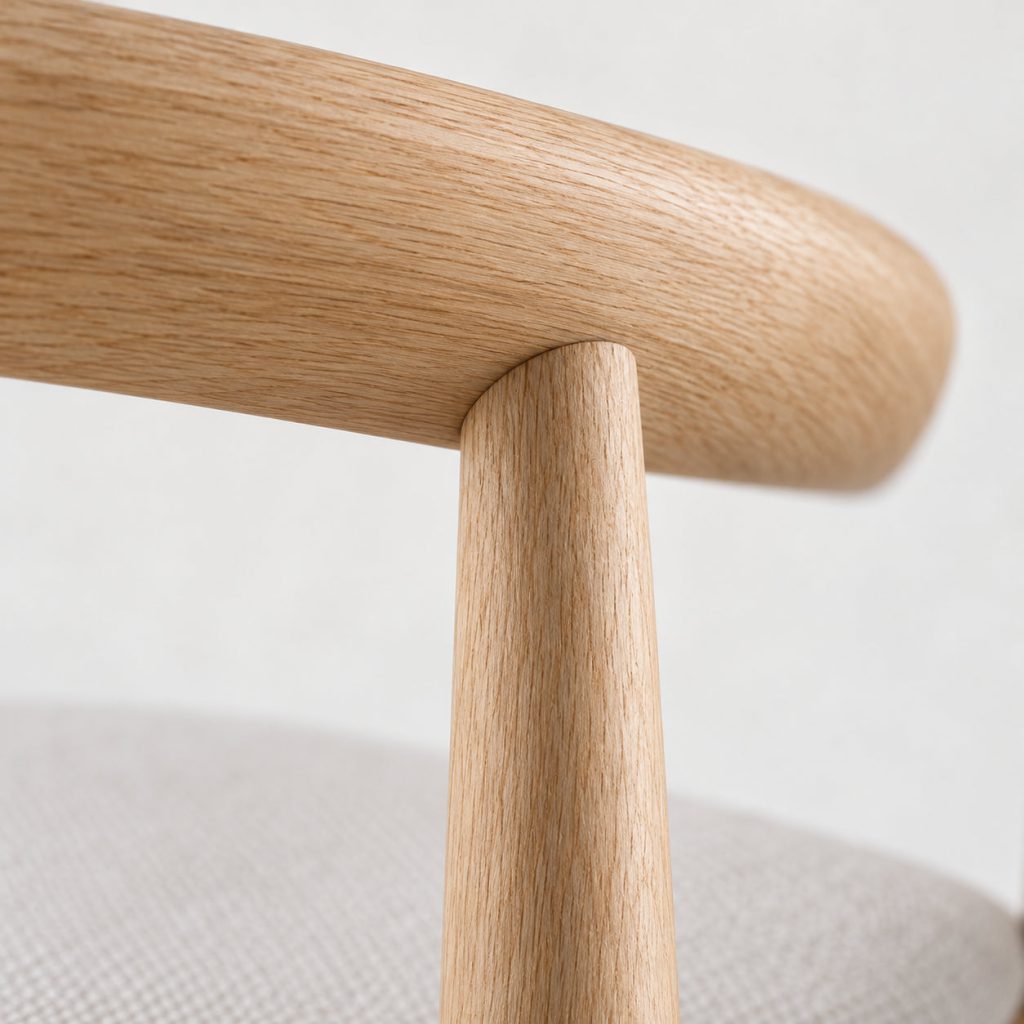 Curve Armchair — An open back.