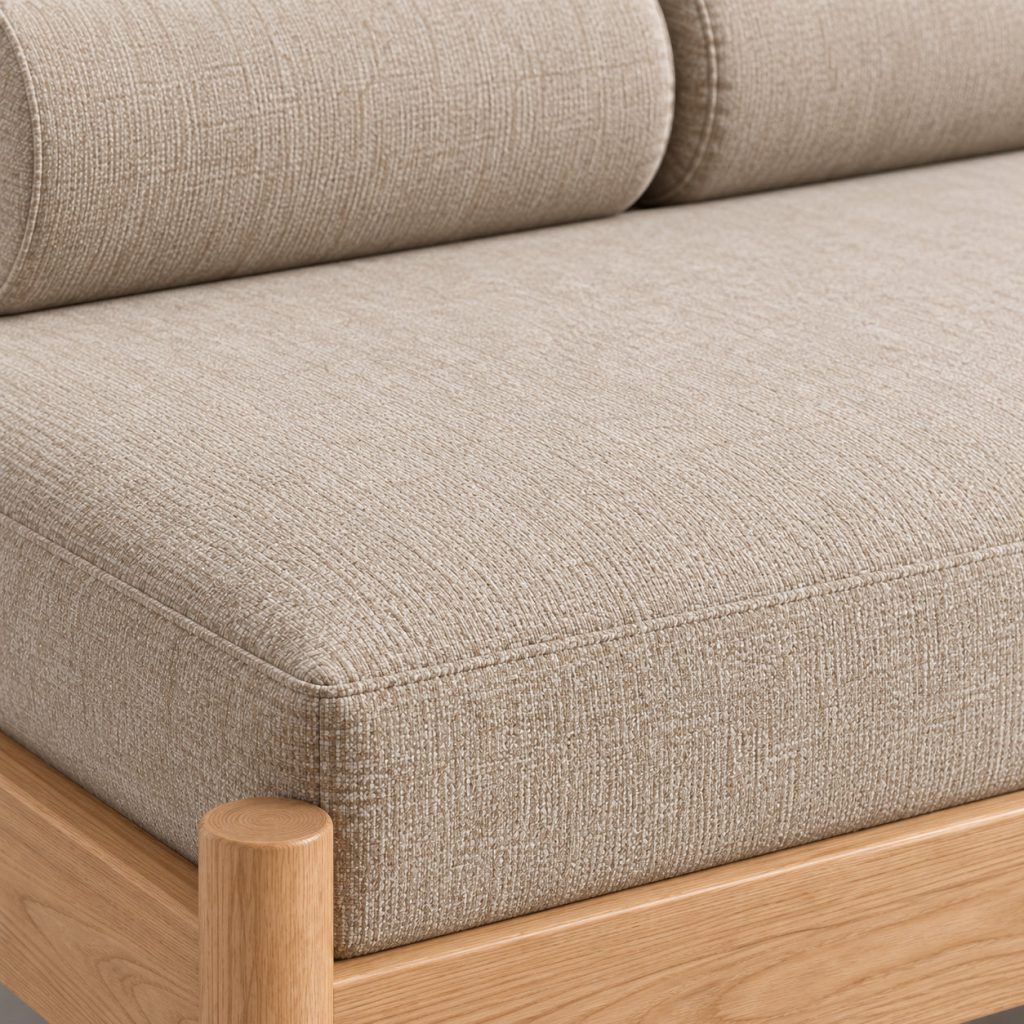 Fold Daybed — Oat finish detail