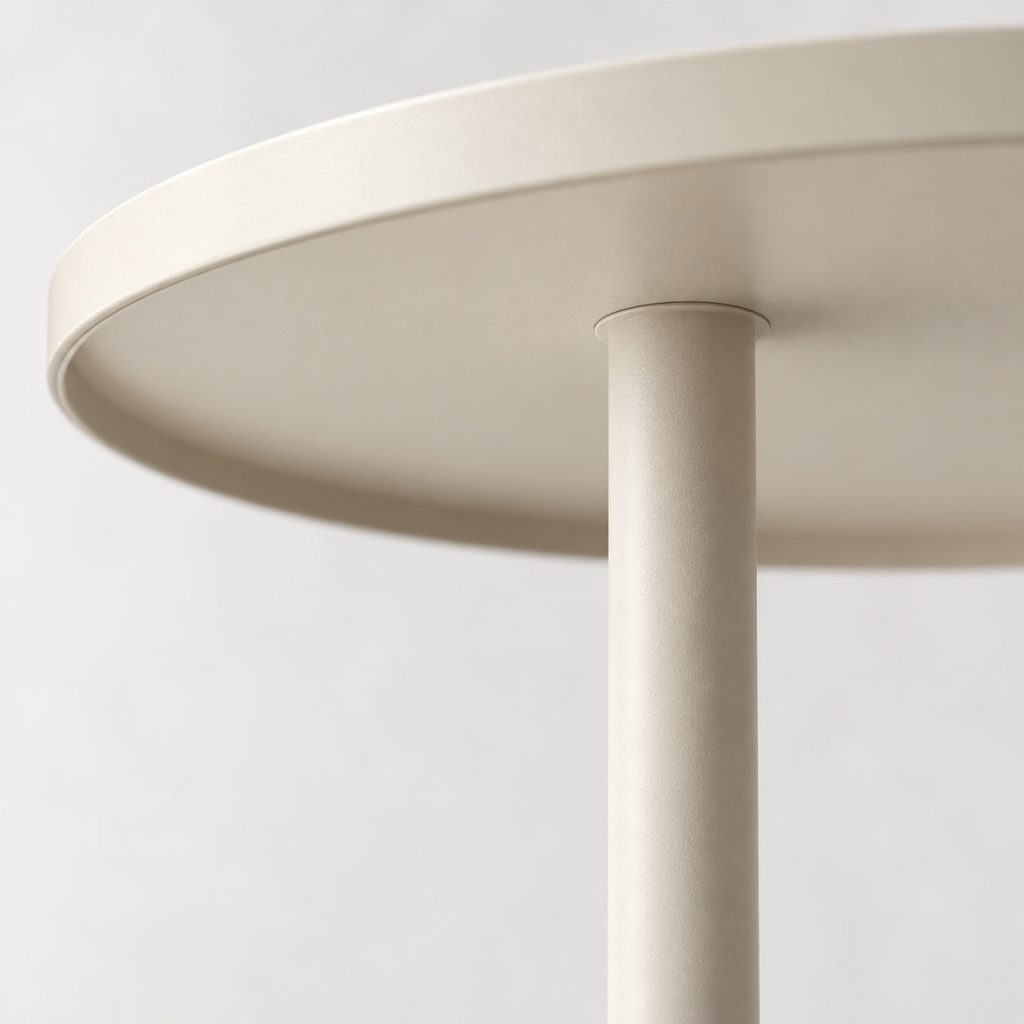 Disc Side Table — One central line.
