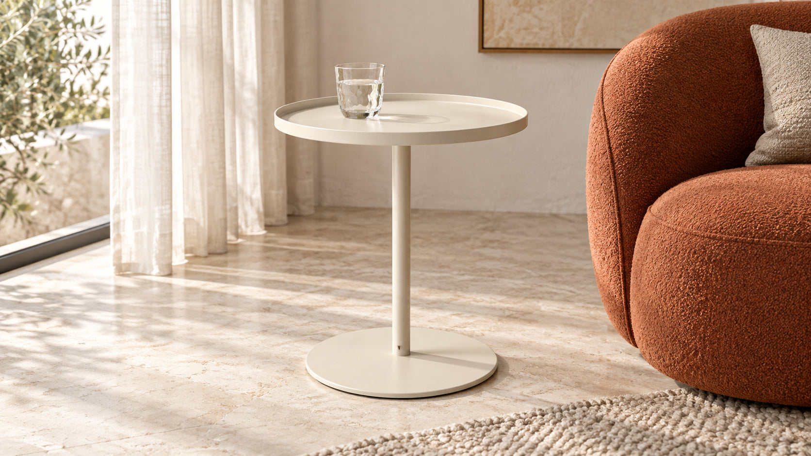 Disc Side Table — in the room