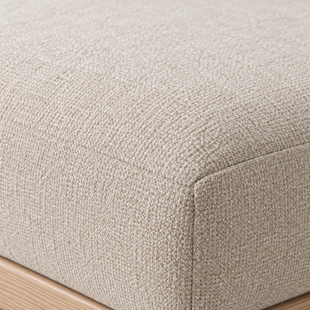 Drift Chaise — Oat finish detail