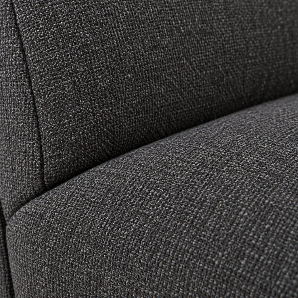 Drift Chaise — Charcoal finish detail