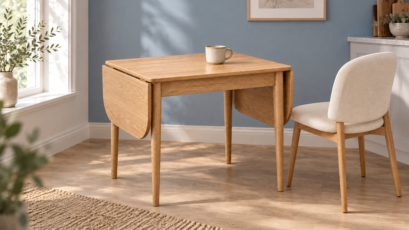 Drop-Leaf Dining Table — in the room
