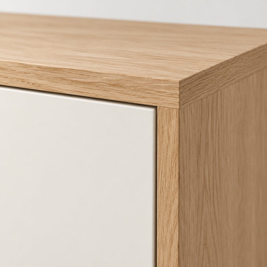 Entry Cabinet — A contrast of surfaces.