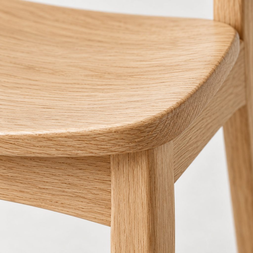 Form Dining Chair — Natural oak finish detail