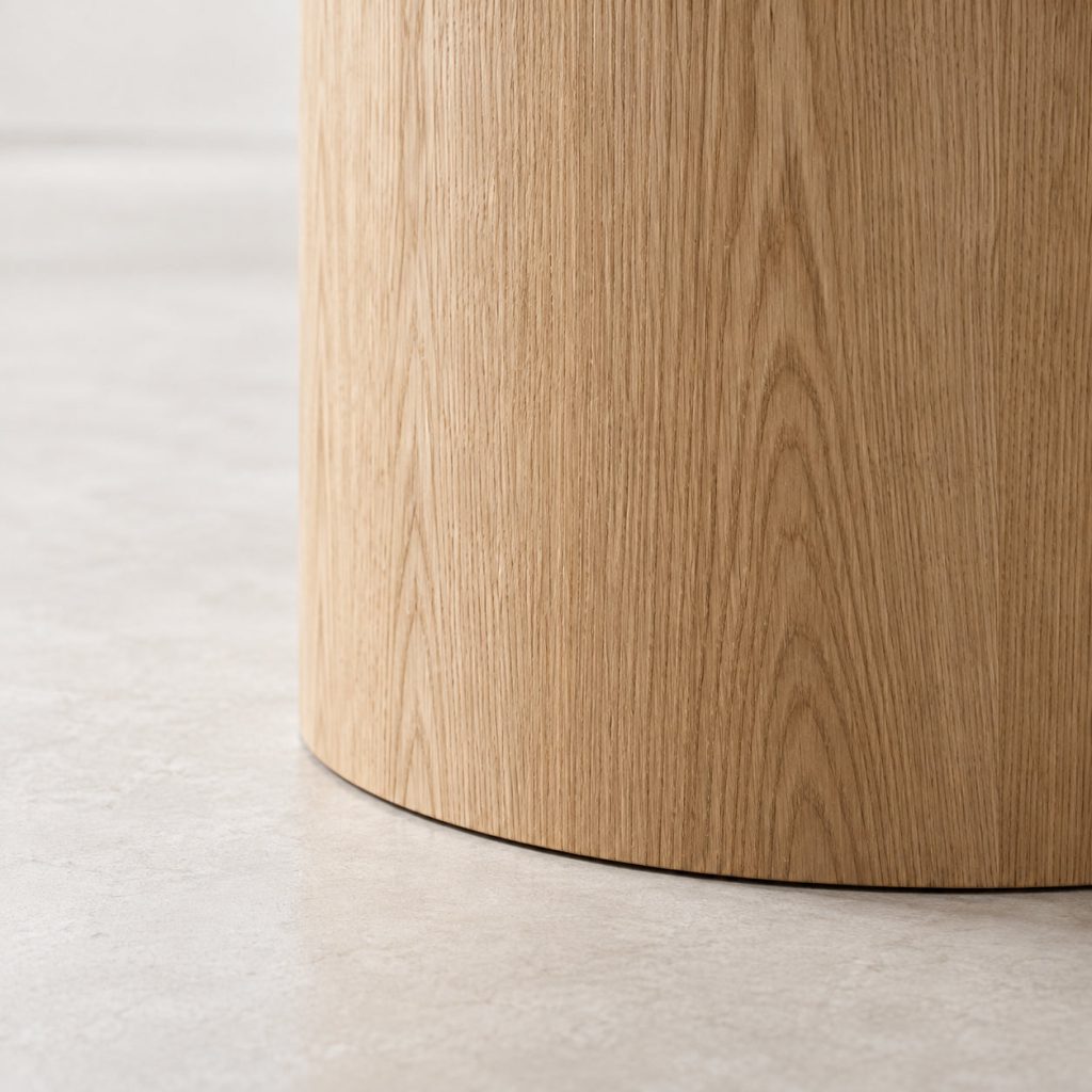 Gather Dining Table — Grain in the curve.