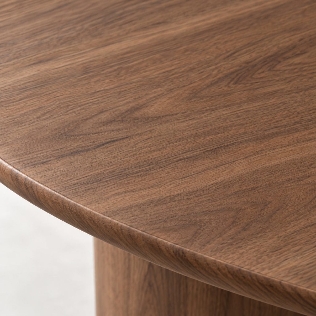 Gather Dining Table — Walnut finish detail