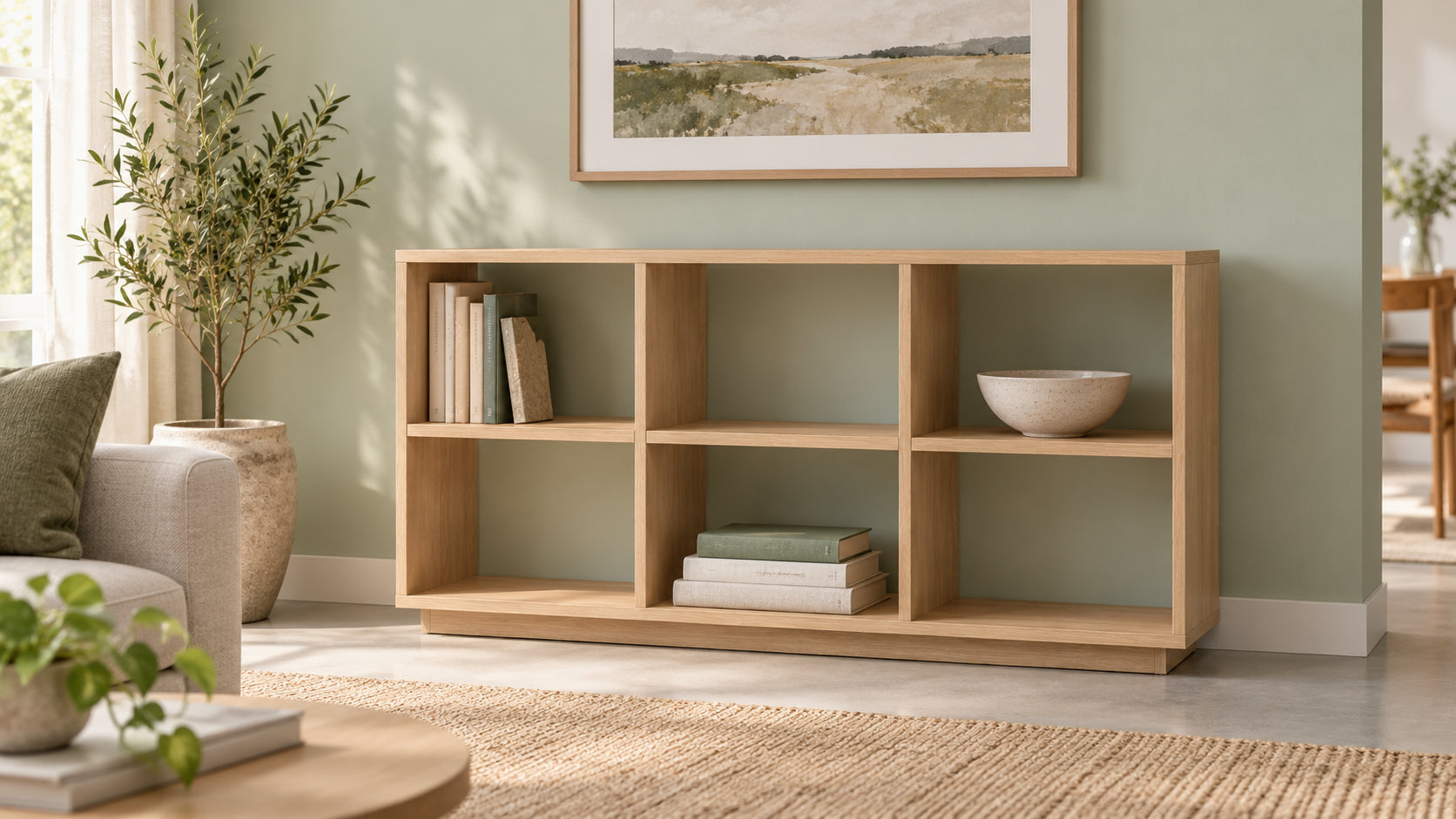 Grid Bookcase — in the room