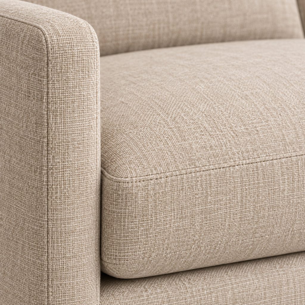 Ledge 2-Seat Sofa — Oat linen finish detail