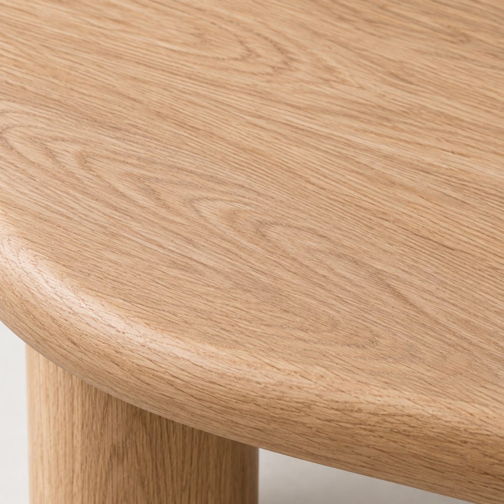 Pebble Coffee Table — Natural oak finish detail