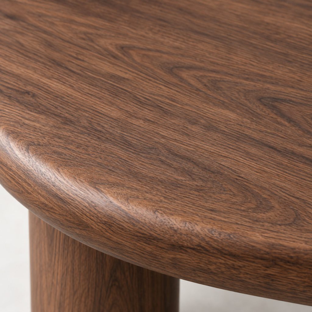 Pebble Coffee Table — Walnut finish detail