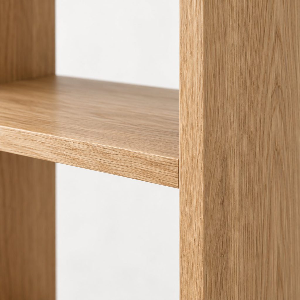 Column Shelf — Open from front to back.