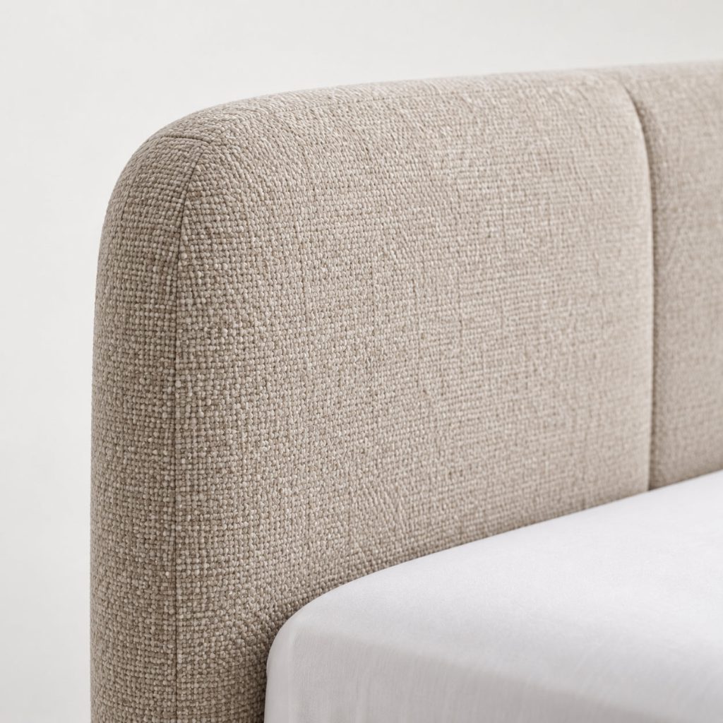 Soft Headboard Bed — Soft at the corners.